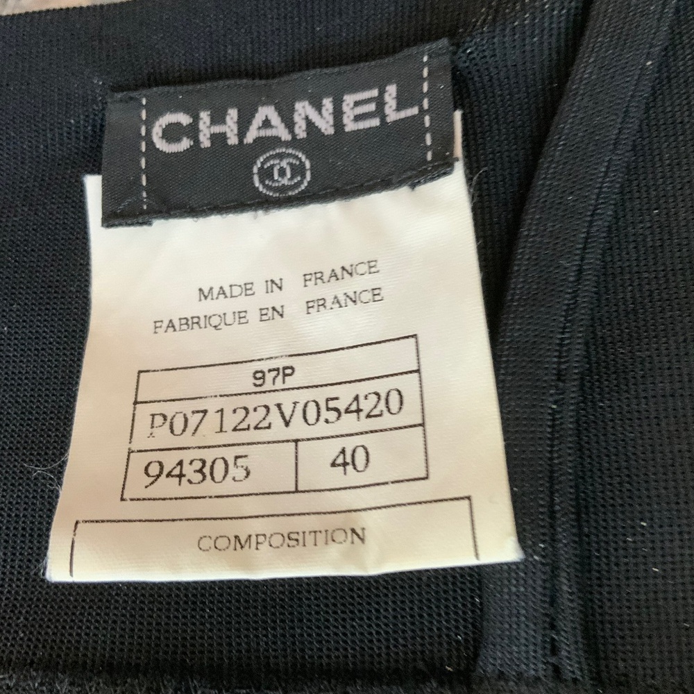 RARE CHANEL VINTAGE 97P CC BLACK BODYCON JUMPER ROMPER 40 - Picture 7 of 14